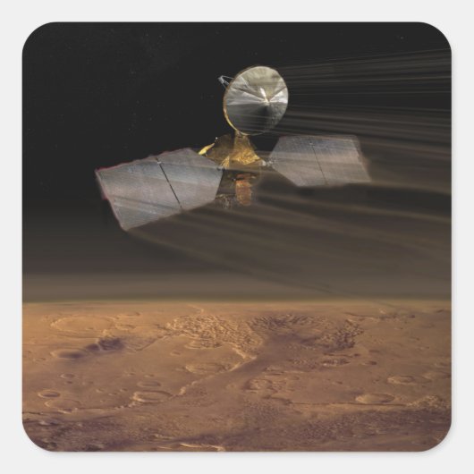 Mars Reconnaissance Orbiter 3 Quadratischer Aufkleber (Vorderseite)