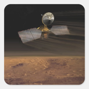 Mars Reconnaissance Orbiter 3 Quadratischer Aufkleber