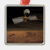 Mars Reconnaissance Orbiter 3 Silbernes Ornament (Vorne)
