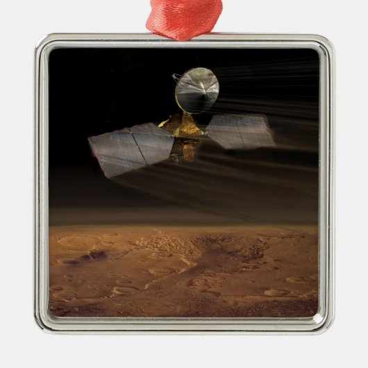Mars Reconnaissance Orbiter 3 Silbernes Ornament (Vorne)