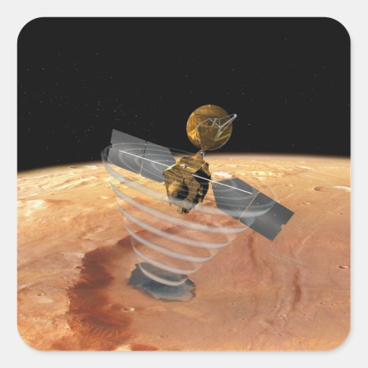Mars Reconnaissance Orbiter Quadratischer Aufkleber (Vorderseite)