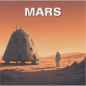 Mars reisen aufkleber (Vorderseite)