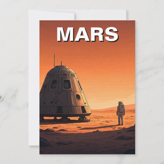 Mars reisen feiertagskarte (Vorderseite)