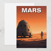 Mars reisen feiertagskarte (Vorne/Hinten)
