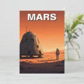 Mars reisen feiertagskarte (Stehend Vorderseite)