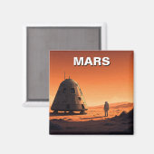 Mars reisen magnet (Vorderseite/Rückseite)