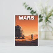 Mars reisen postkarte (Stehend Vorderseite)
