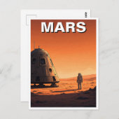 Mars reisen postkarte (Vorne/Hinten)