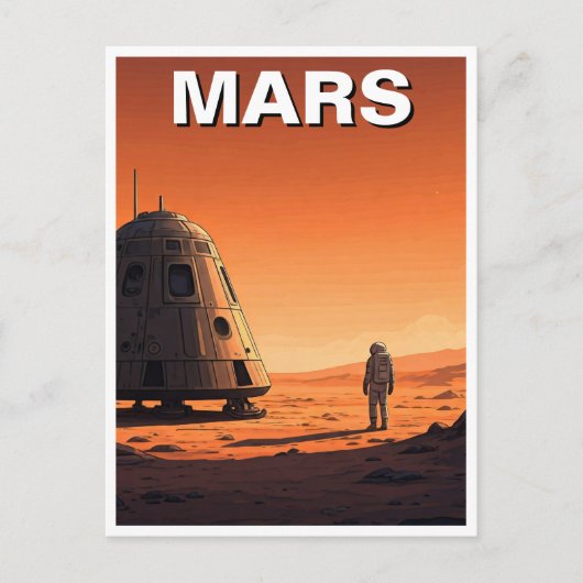Mars reisen postkarte (Vorderseite)