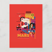 Mars Reiseplakat, Tourist, Planet, Astronomie Postkarte (Vorderseite)