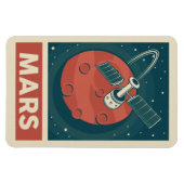Mars Retro Galaxy Satellite Magnet (Horizontal)