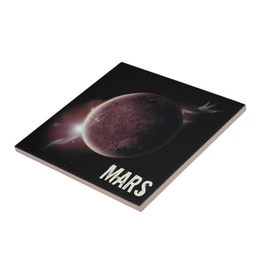 Mars Roter Planet 3d Universum Illustration Fliese (Seite)