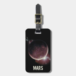 Mars Roter Planet 3d Universum Illustration Gepäckanhänger