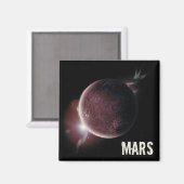 Mars Roter Planet 3d Universum Illustration Magnet (Vorderseite/Rückseite)
