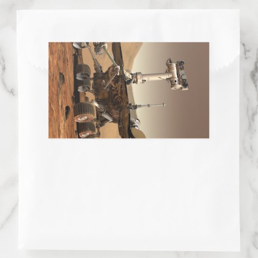 Mars Rover Rechteckiger Aufkleber (Tasche)