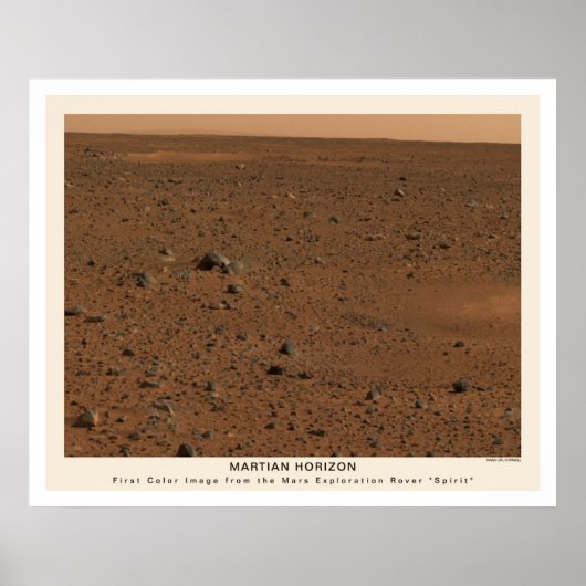 Mars Rover Spirit Erstes Foto 2004 Poster (Vorne)