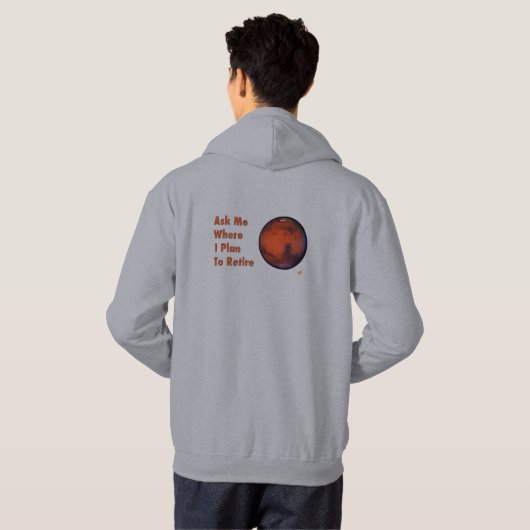 Mars-Ruhestands-mit Kapuze Sweatshirt (Schwarz voll)