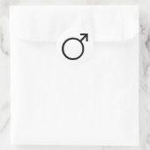 MARS RUNDER AUFKLEBER (Tasche)