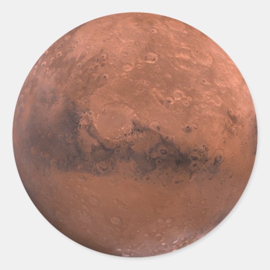 Mars Runder Aufkleber (Vorderseite)