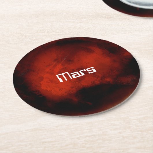 Mars Runder Pappuntersetzer (Angewinkelt)