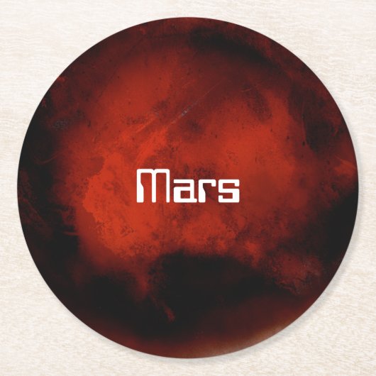 Mars Runder Pappuntersetzer (Vorderseite)