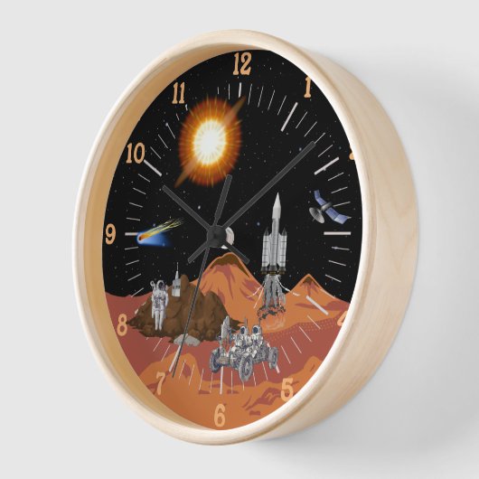Mars Scene Sci-Fi Uhr (Winkel)