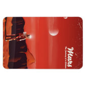 Mars Science Fiction Vintage Reiseplakat Magnet (Horizontal)
