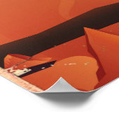 Mars Science Fiction Vintage Reiseplakat Poster (Ecke)