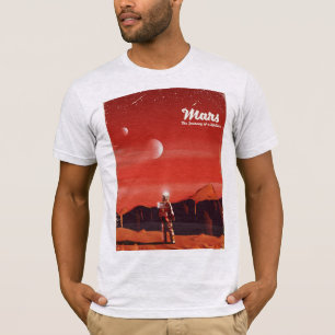 Mars Science-Fiction-Vintage-Reiseposter T-Shirt