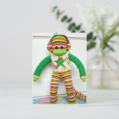 Mars Sock Monkey Post Card - Andre Postkarte (Stehend Vorderseite)