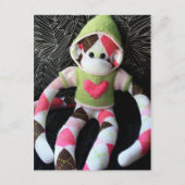 Mars Sock Monkey Post Card - Apfel Postkarte (Vorderseite)