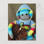 Mars Sock Monkey Post Card - Jed Postkarte (Vorderseite)