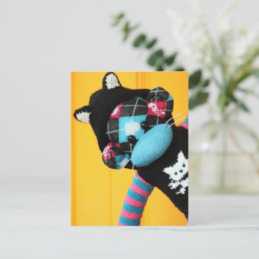 Mars Sock Monkey Post Card - Kit-Kat Postkarte (Stehend Vorderseite)