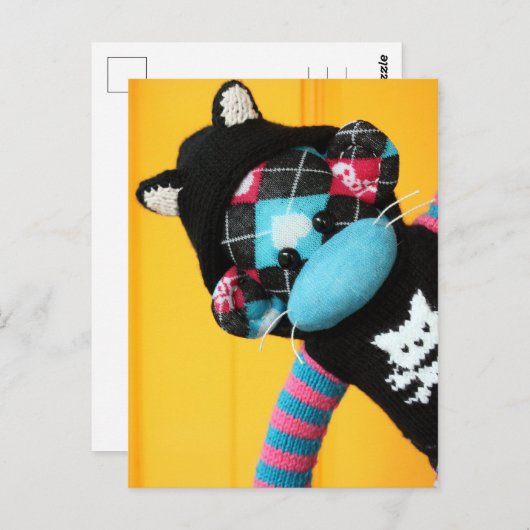 Mars Sock Monkey Post Card - Kit-Kat Postkarte (Vorne/Hinten)