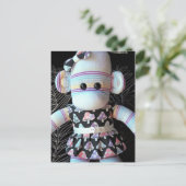 Mars Sock Monkey Post Card - Nie Postkarte (Stehend Vorderseite)