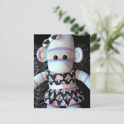 Mars Sock Monkey Post Card - Nie Postkarte (Stehend Vorderseite)