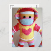 Mars Sock Monkey Post Card - Samantha Postkarte (Vorne/Hinten)