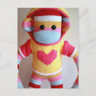 Mars Sock Monkey Post Card - Samantha Postkarte
