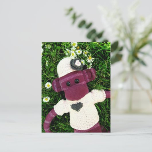 Mars Sock Monkey Post Card - Stella Postkarte (Stehend Vorderseite)