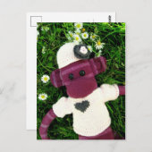 Mars Sock Monkey Post Card - Stella Postkarte (Vorne/Hinten)