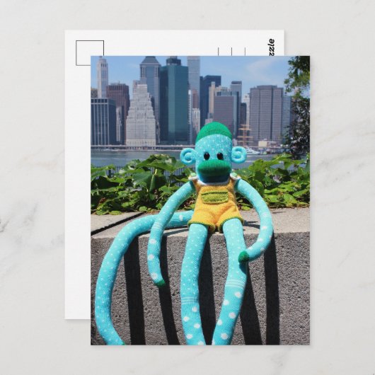 Mars Sock Monkey Post Card - Stuart Postkarte (Vorne/Hinten)