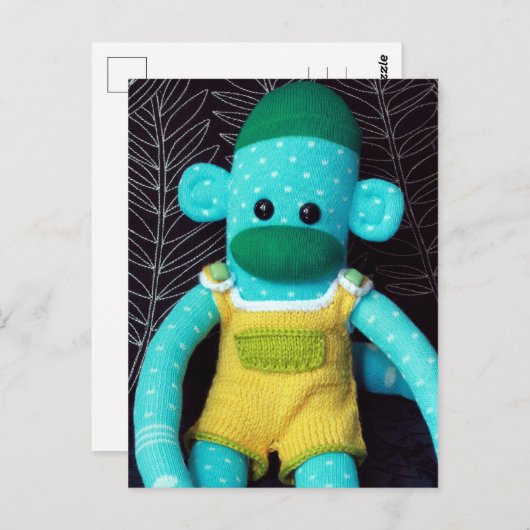 Mars Sock Monkey Post Card - Stuart Postkarte (Vorne/Hinten)