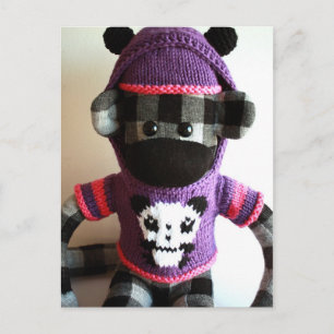 Mars Sock Monkey Post Card - Yuki Postkarte