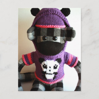 Mars Sock Monkey Post Card - Yuki Postkarte
