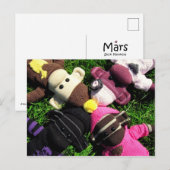 Mars Socken-Post-Karte Postkarte (Vorne/Hinten)