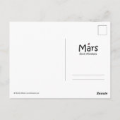 Mars Socken-Post-Karte Postkarte (Rückseite)