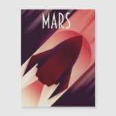 Mars Starship Art Deco Art Collection Magnetkarte (Vorderseite)