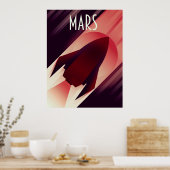 Mars Starship Art Deco Art Collection Poster (Küche)