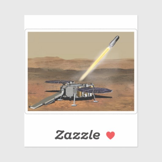 Mars starten aus den Mars. Aufkleber (Blatt)