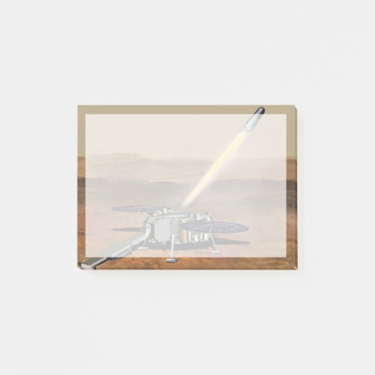 Mars starten aus den Mars. Post-it Klebezettel (Vorderseite)